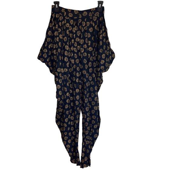 Contempo Casuals Pants - Contempo Casuals Vintage 1980s Womens Pants Size M Black Harem Elastic Waist
